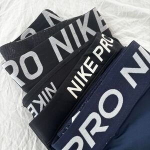 NIKE PRO Compression Running Athletic Activewear Lot Women's Navy Black 3 Shorts